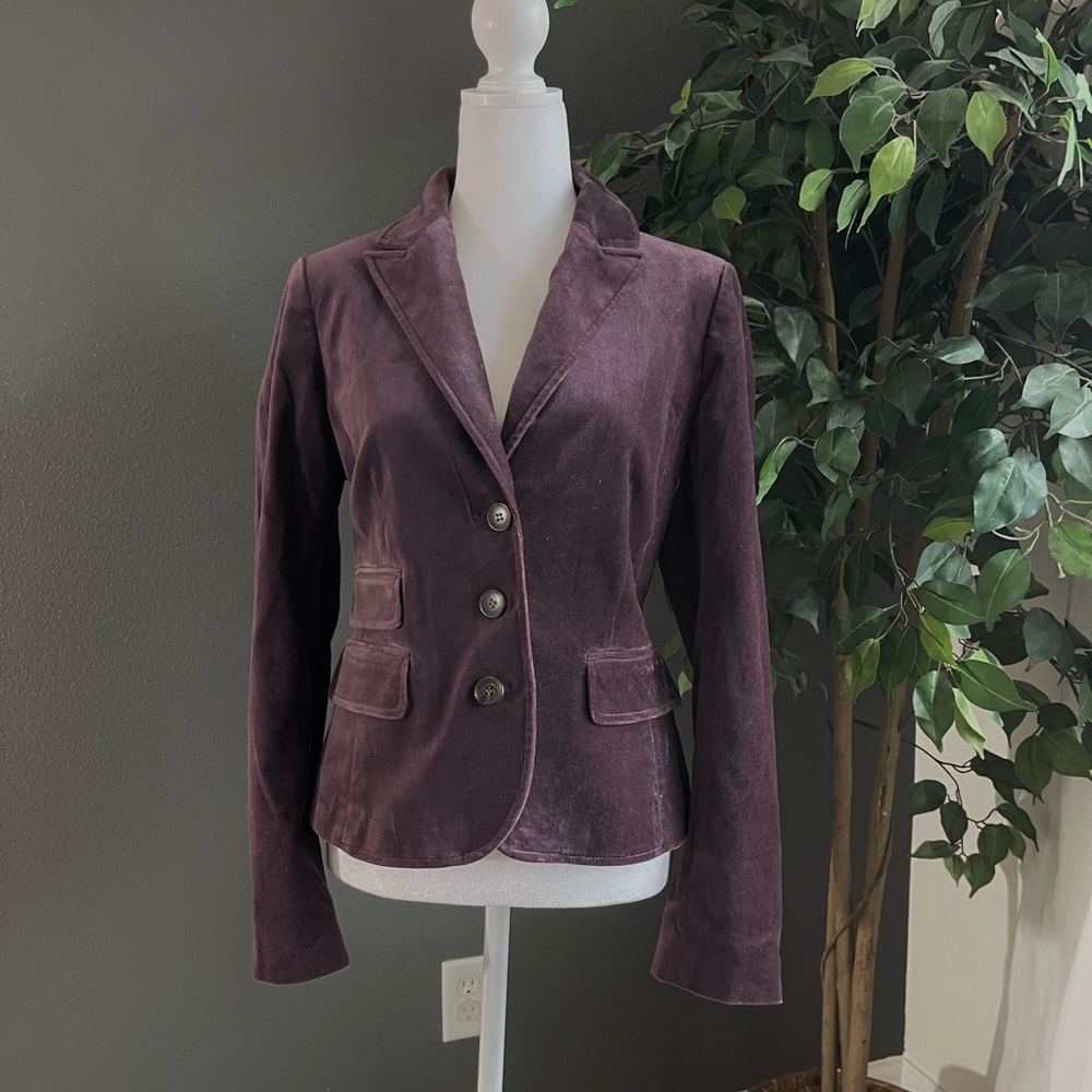 Ann Taylor Loft Velvet Blazer 8